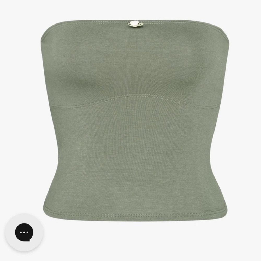 SKIMS Olive Green Strapless Top